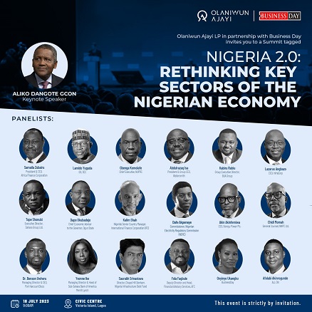 Olaniwun Ajayi’s LP Partners with Business Day on the “Nigeria 2.0 Summit: Rethinking Key Sectors of the Nigerian Economy”